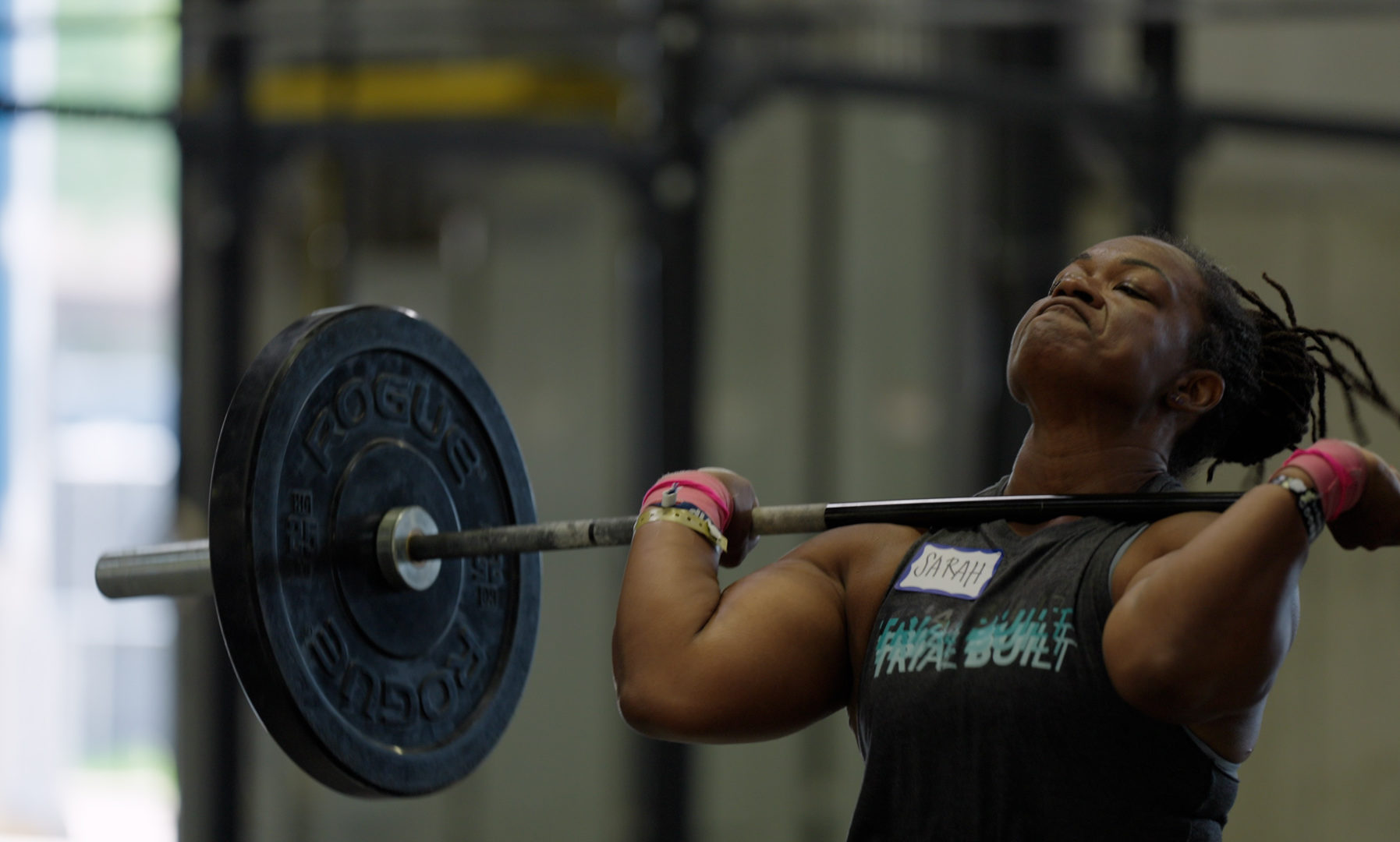 Sarah Howard does Grace in the Spectator Workout Area at the 2023 NOBULL CrossFit Games